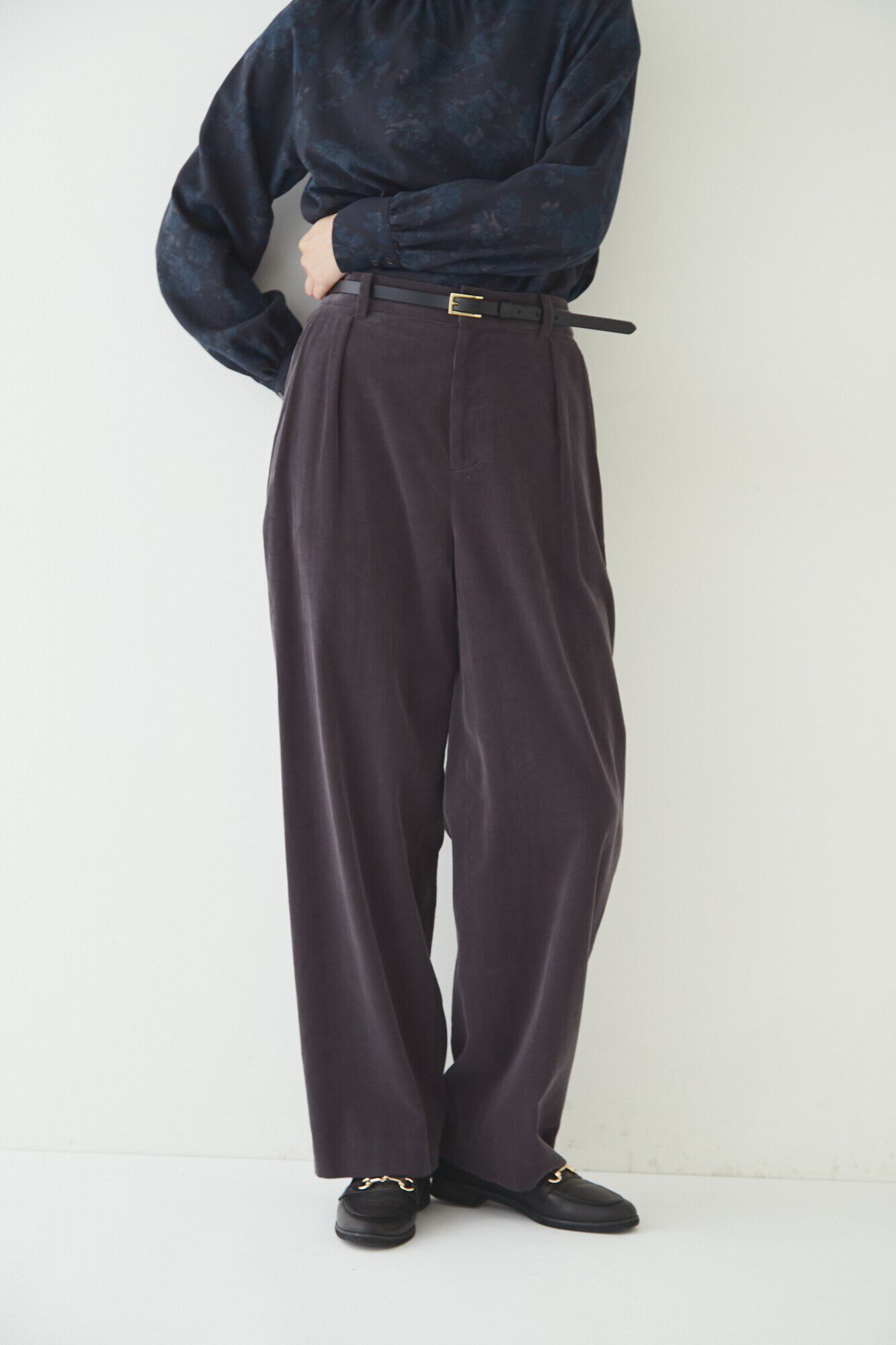  「◆エアーコールセミワイドパンツ」|その他|チャコール1