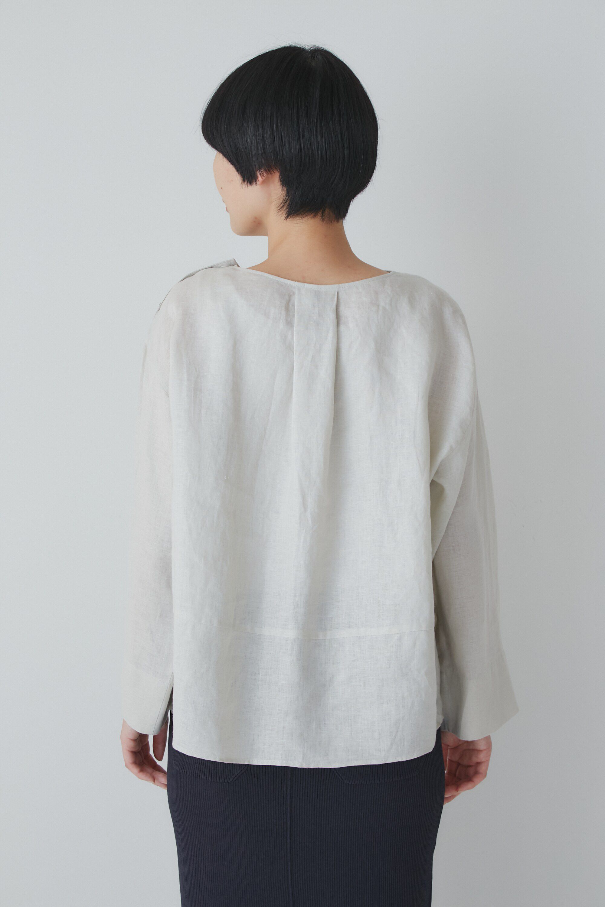  「◆ハードマンリネンショルダーボタンブラウス」|シャツ・ブラウス|