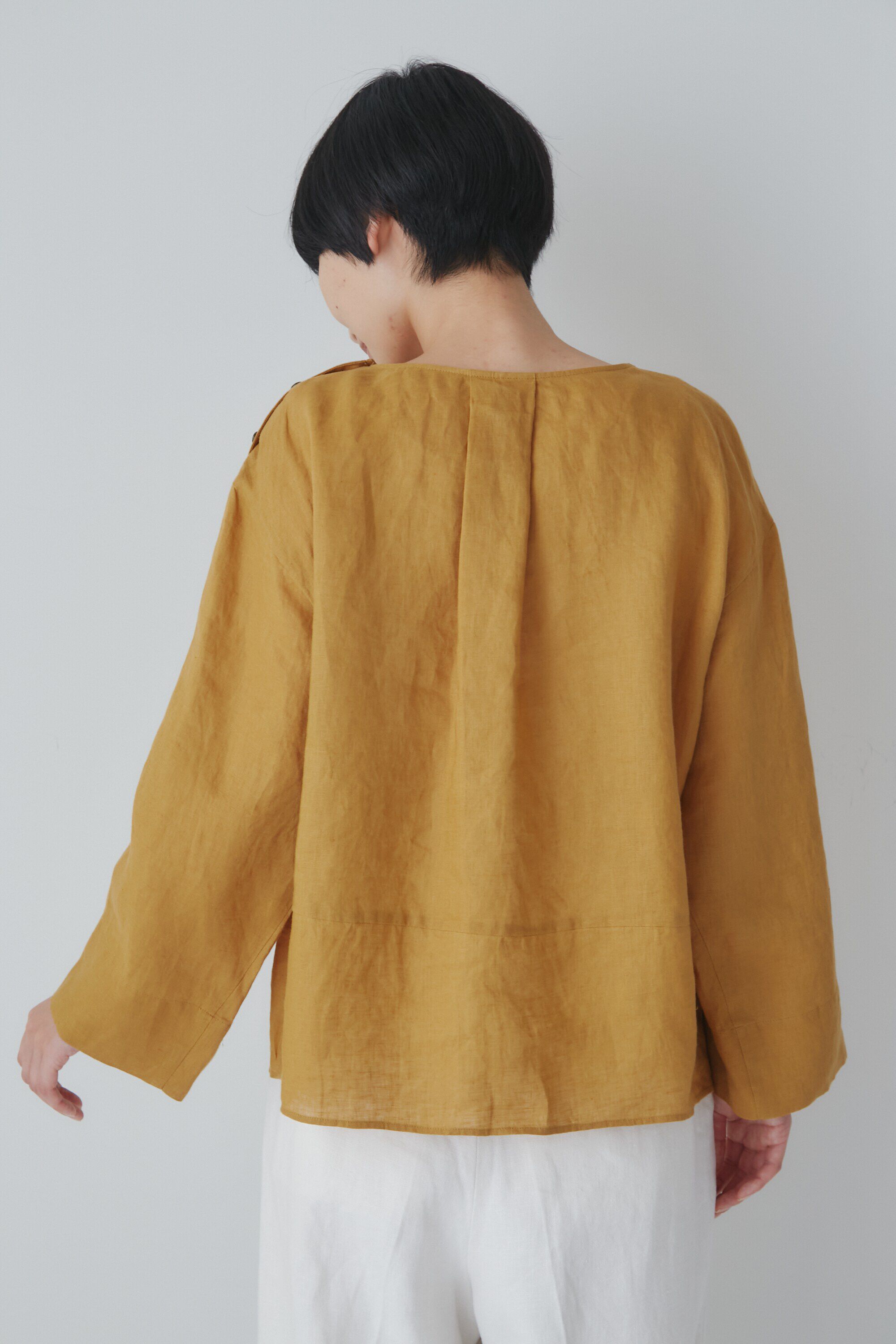  「◆ハードマンリネンショルダーボタンブラウス」|シャツ・ブラウス|