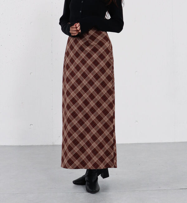 archives「バイアスチェックナロースカート」|スカート|