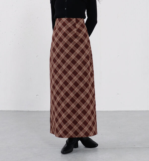 archives「バイアスチェックナロースカート」|スカート|