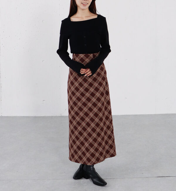 archives「バイアスチェックナロースカート」|スカート|