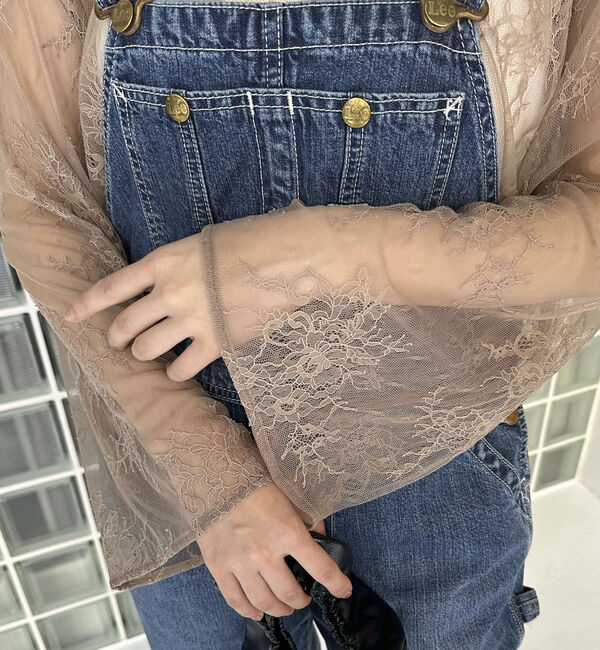 Doux archives「Ｖネックレースブラウス」|シャツ・ブラウス|