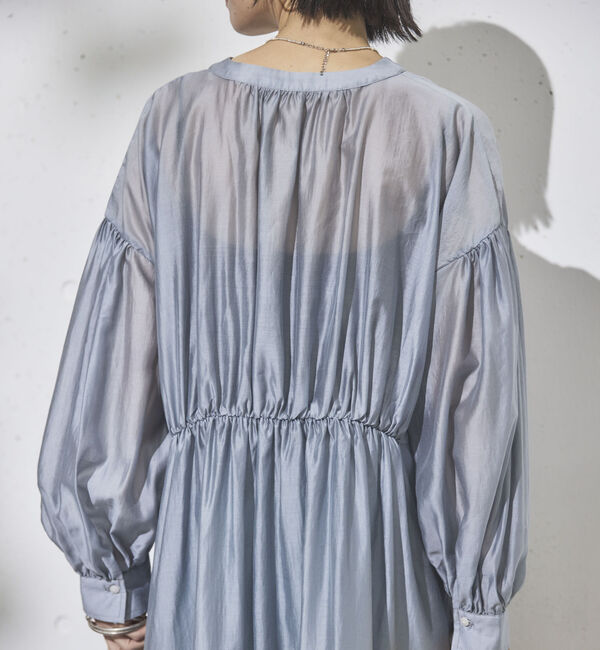 Doux archives「シアーギャザーシャツワンピース」|ワンピース|