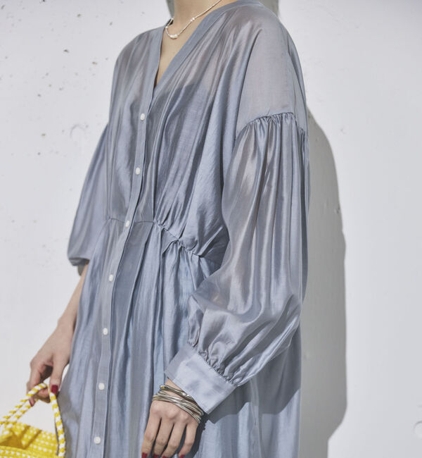 Doux archives「シアーギャザーシャツワンピース」|ワンピース|