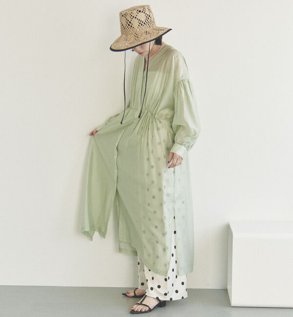 Doux archives「シアーギャザーシャツワンピース」|ワンピース|