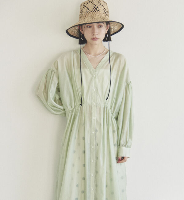 Doux archives「シアーギャザーシャツワンピース」|ワンピース|
