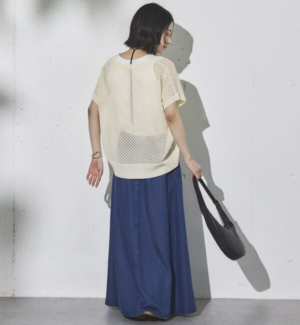 Doux archives「スパンコールメッシュニット」|ニット・セーター|