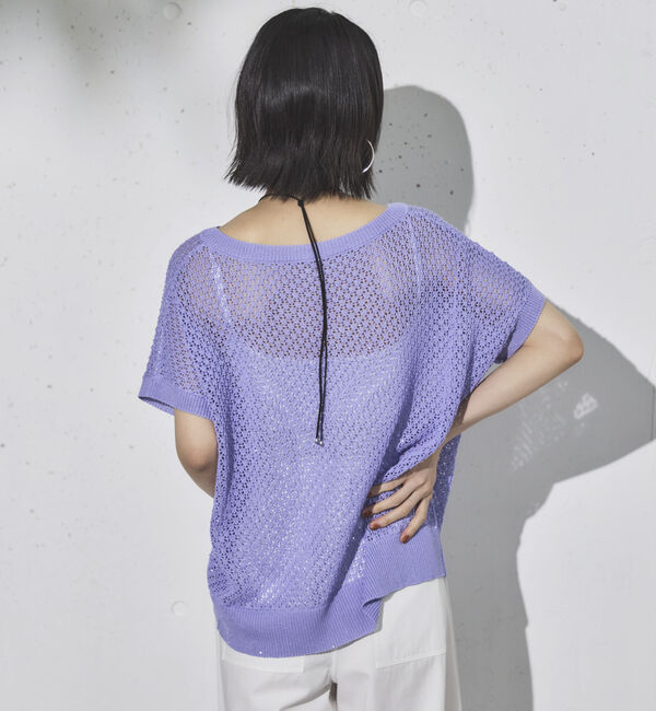 Doux archives「スパンコールメッシュニット」|ニット・セーター|