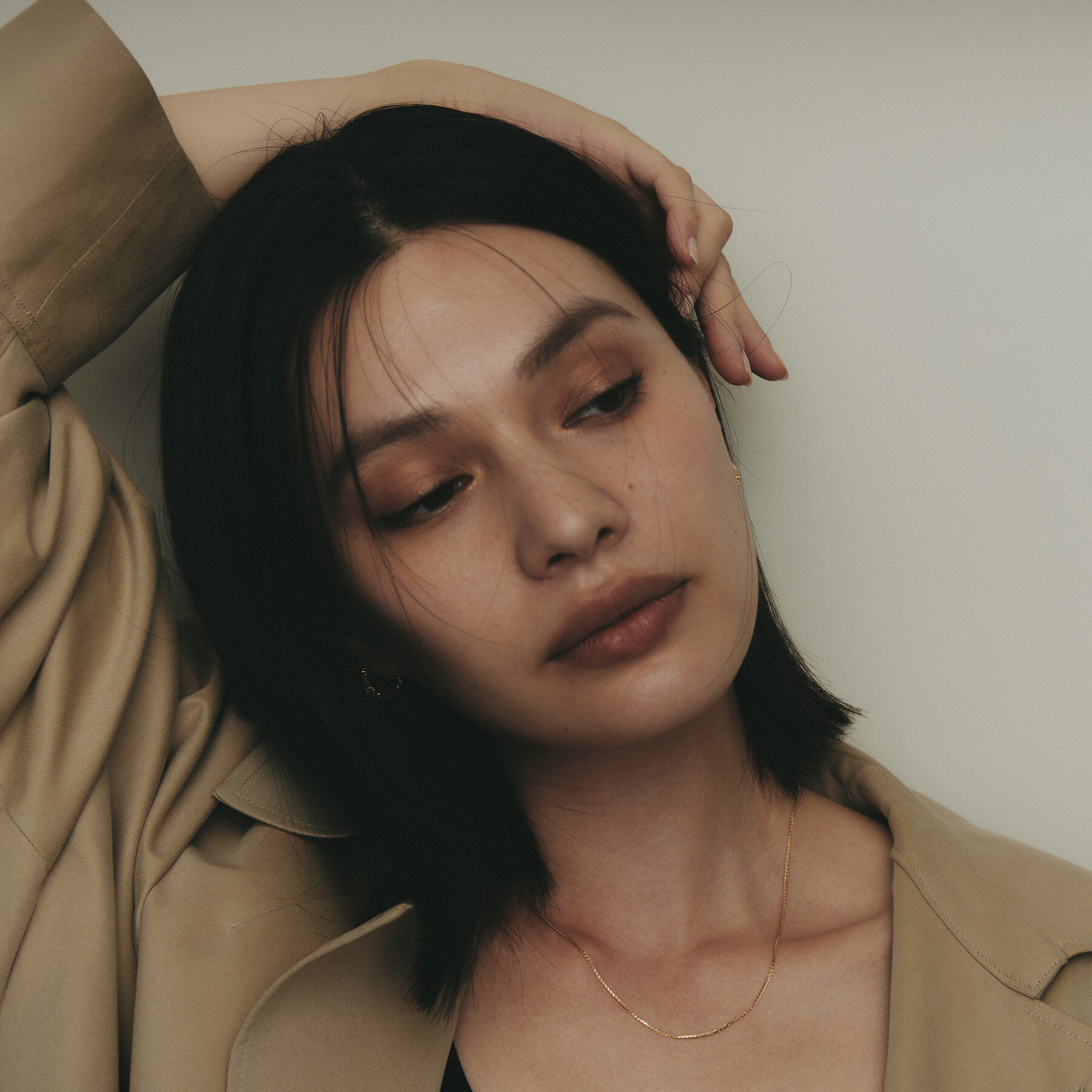 COCOSHNIK「K18スパイクトリプル ネックレス」|ネックレス|