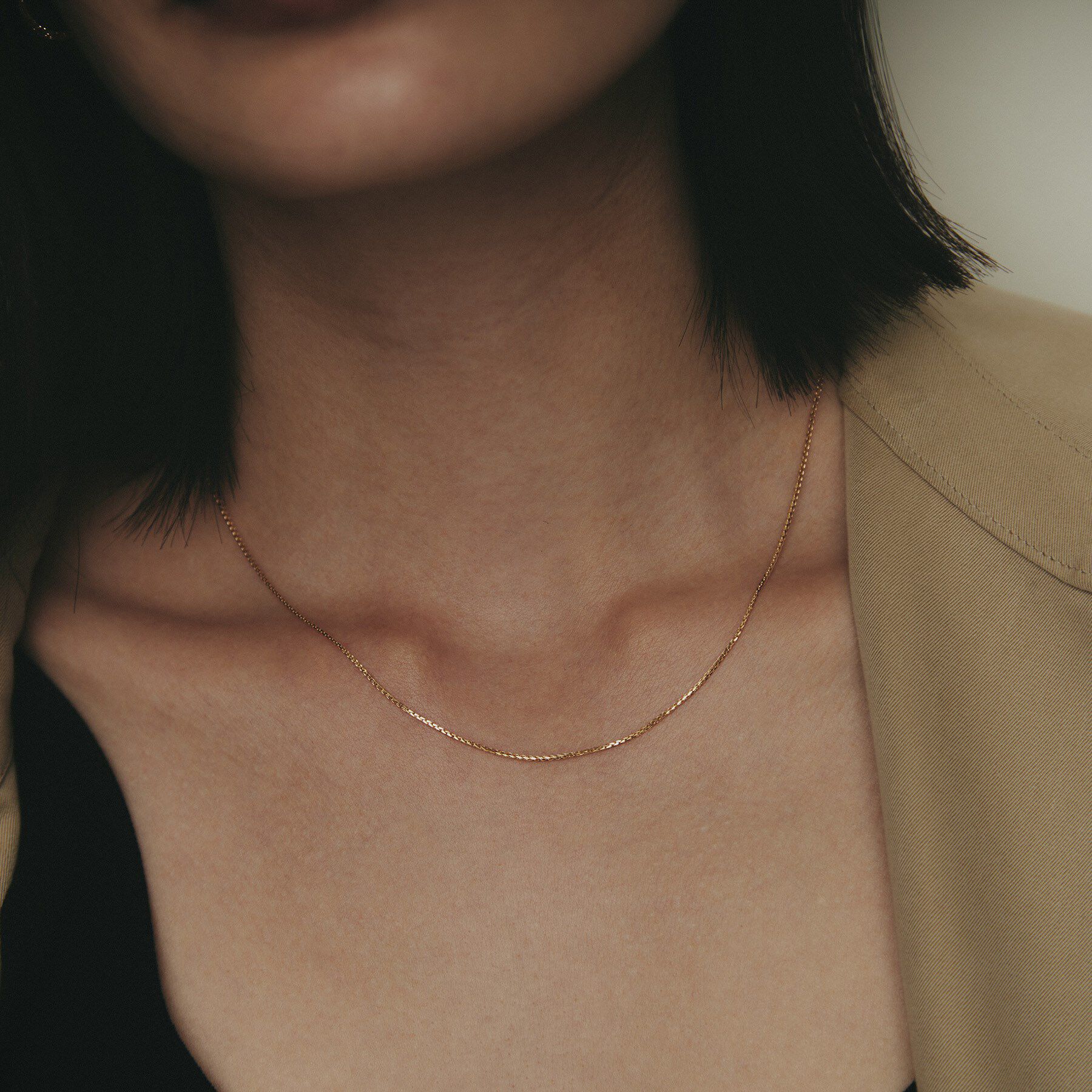 COCOSHNIK「K18スパイクトリプル ネックレス」|ネックレス|