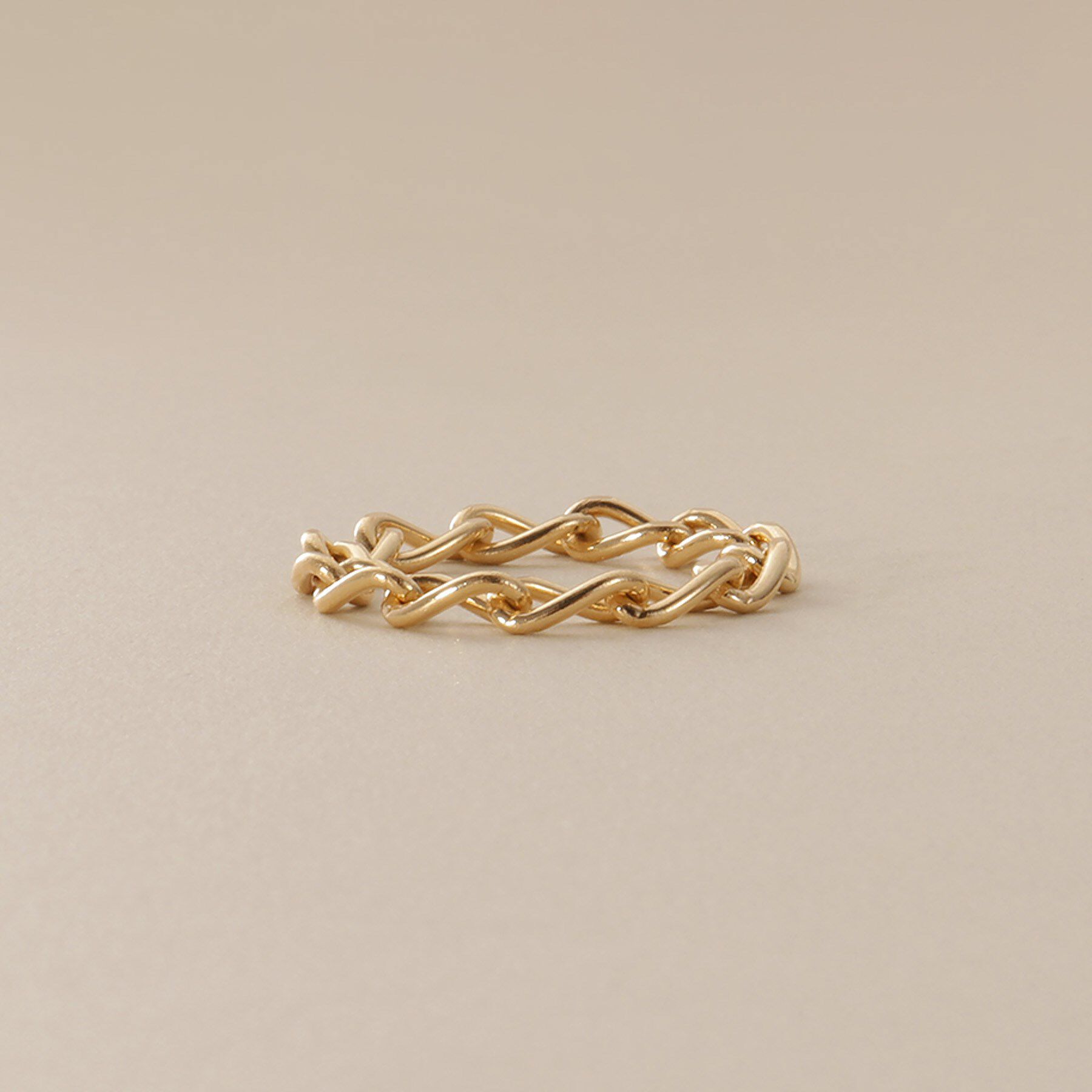 COCOSHNIK「K18ロングキヘイチェーン リング」|リング|