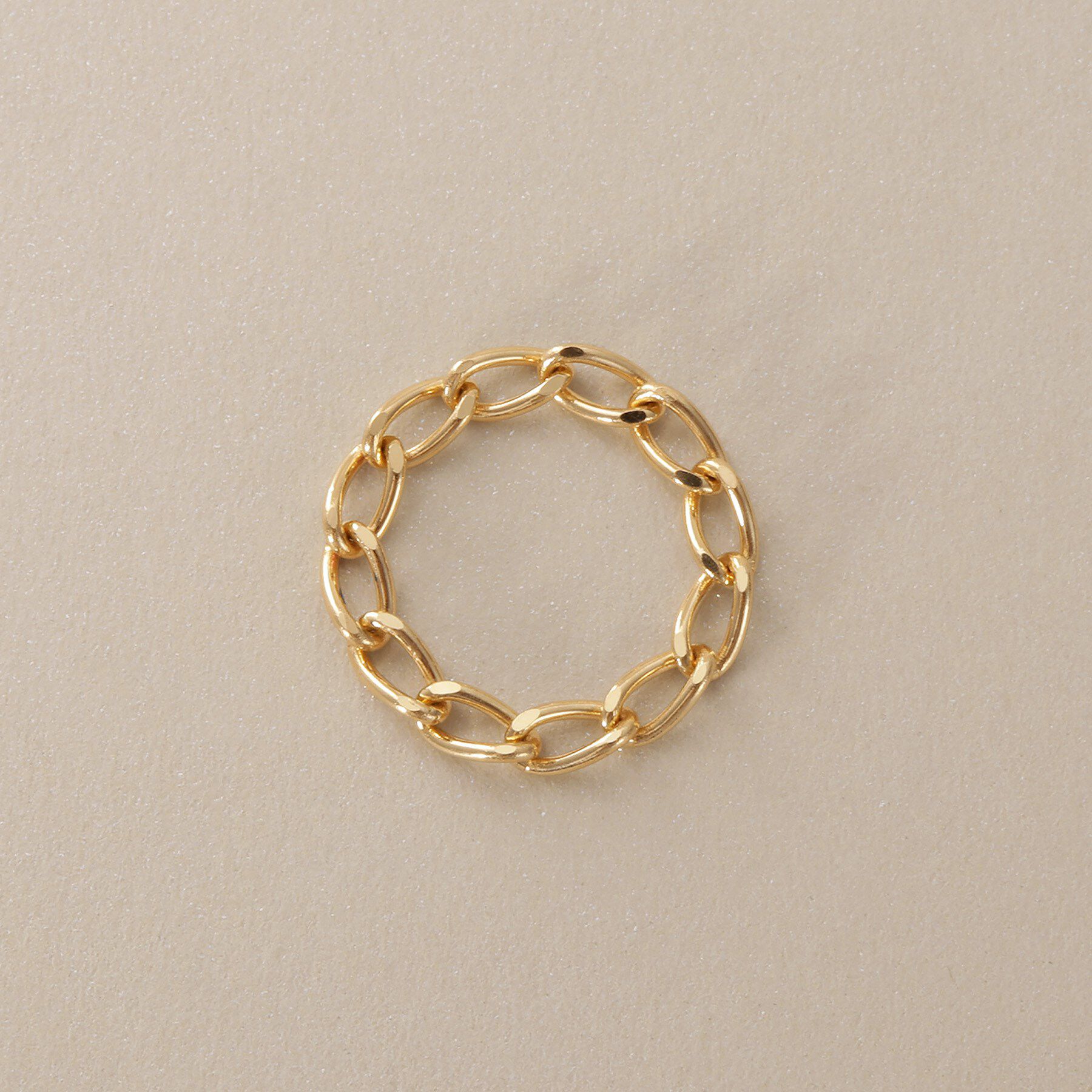 COCOSHNIK「K18ロングキヘイチェーン リング」|リング|