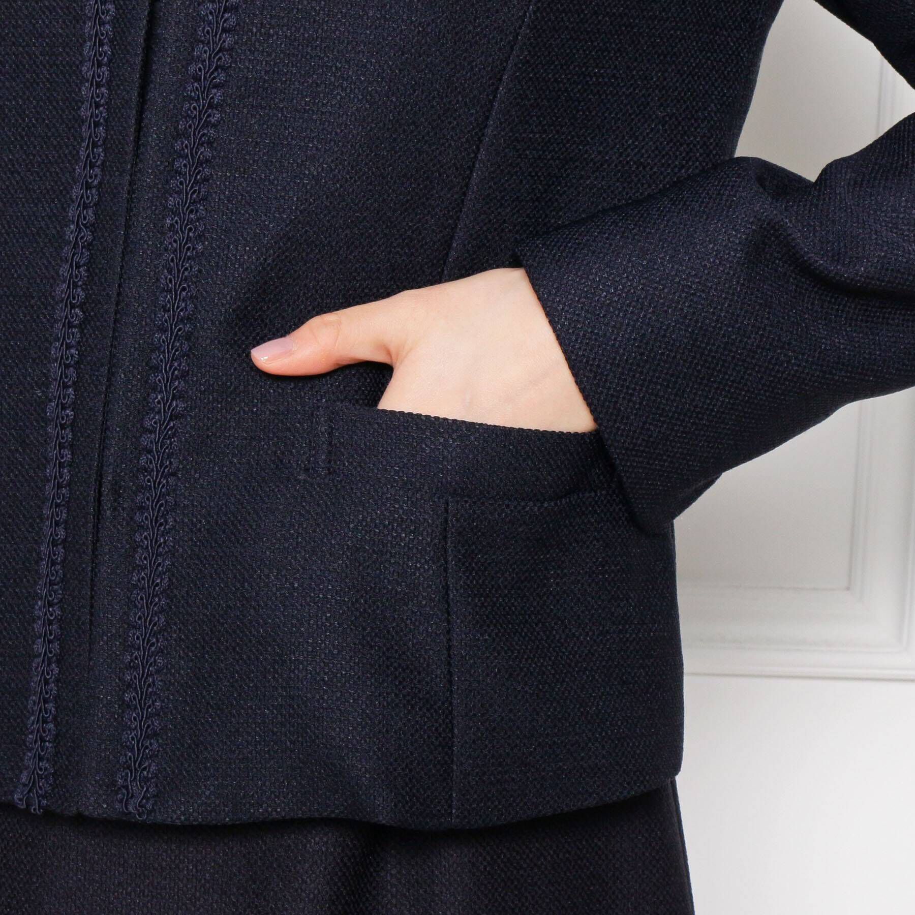 SHOO･LA･RUE「【S-5L/洗える】らくドビーノーカラージャケット」|ノーカラージャケット|