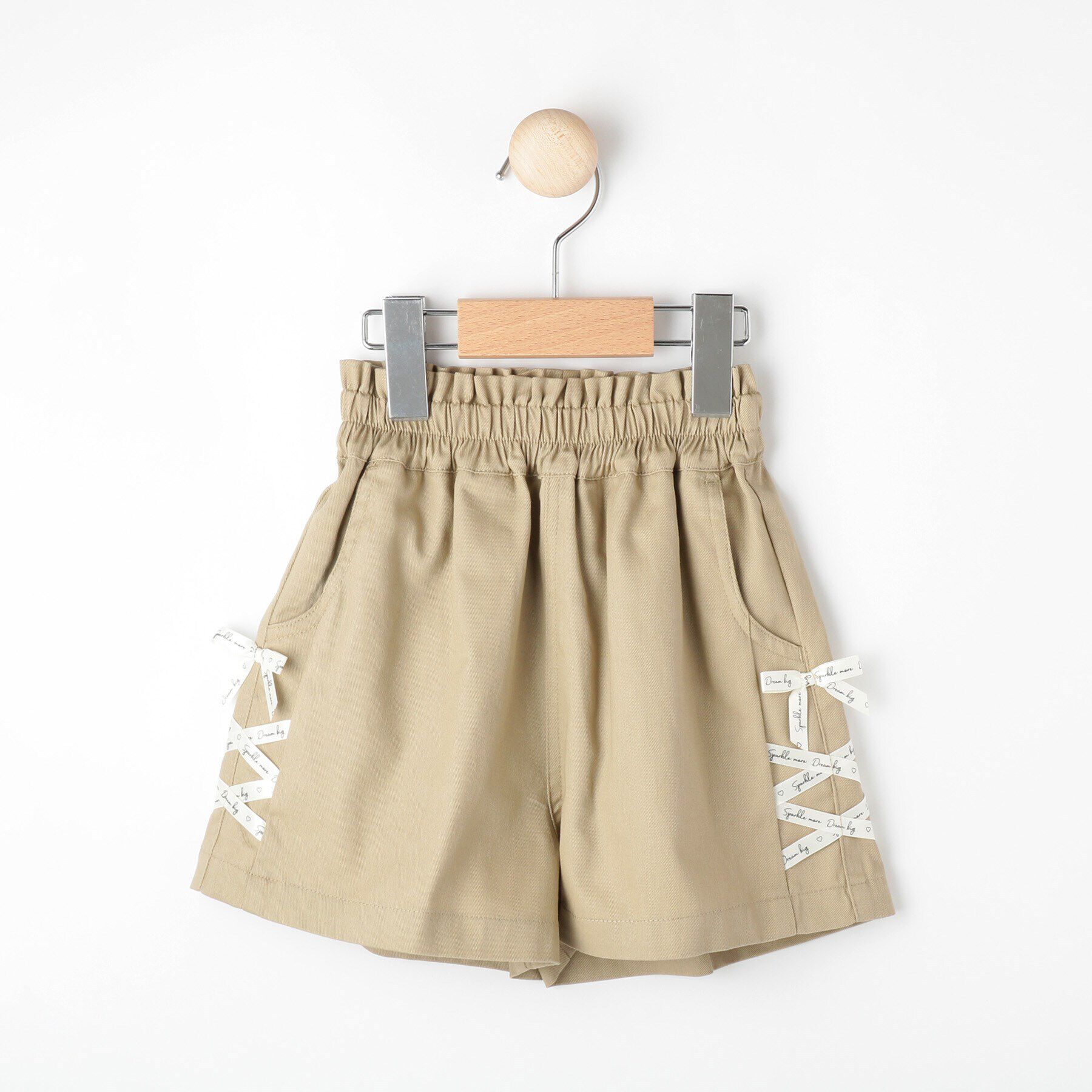 SHOO･LA･RUE「【100-150cm】大人ぽい着こなしに サイドレースアップ ショートパンツ」|キュロット|