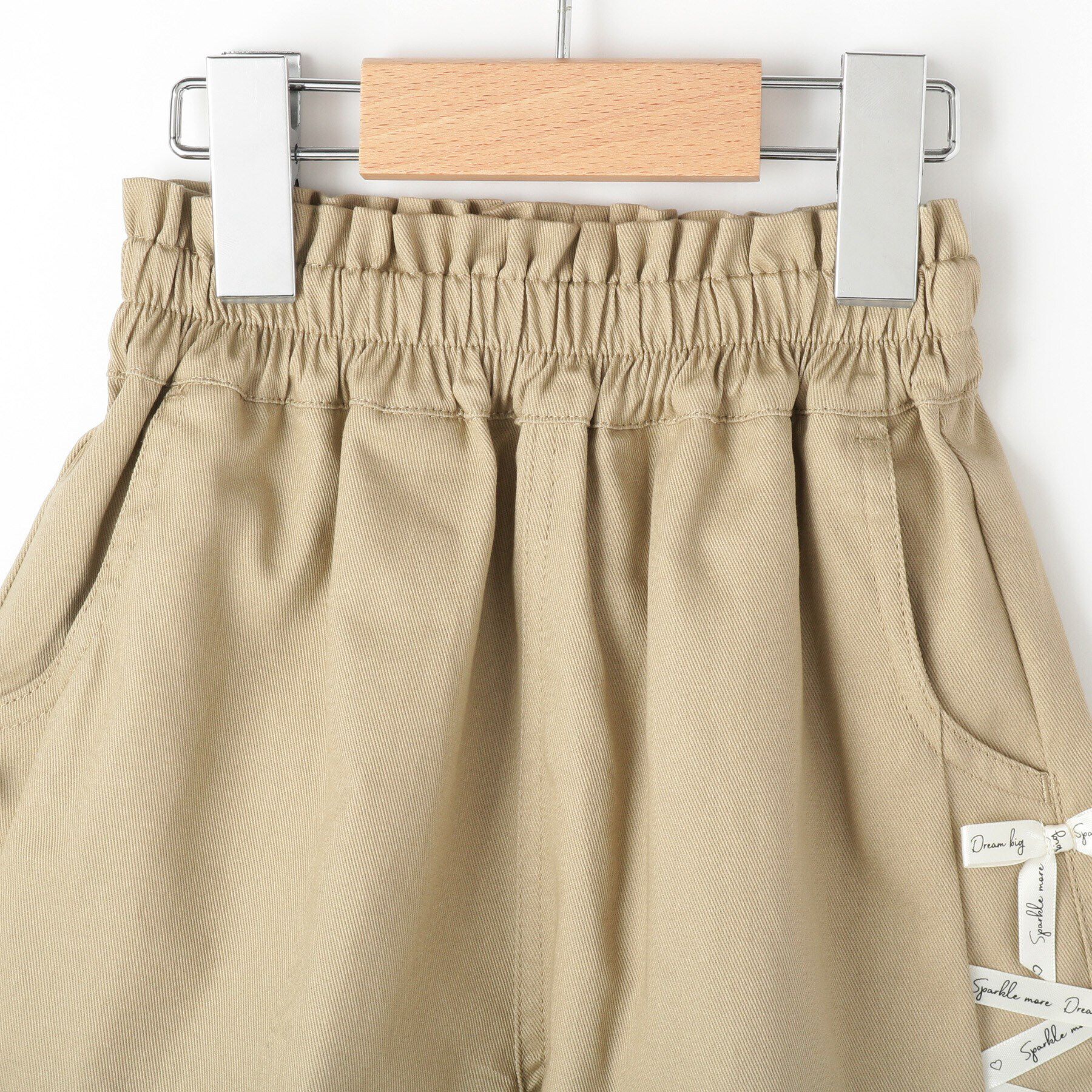 SHOO･LA･RUE「【100-150cm】大人ぽい着こなしに サイドレースアップ ショートパンツ」|キュロット|