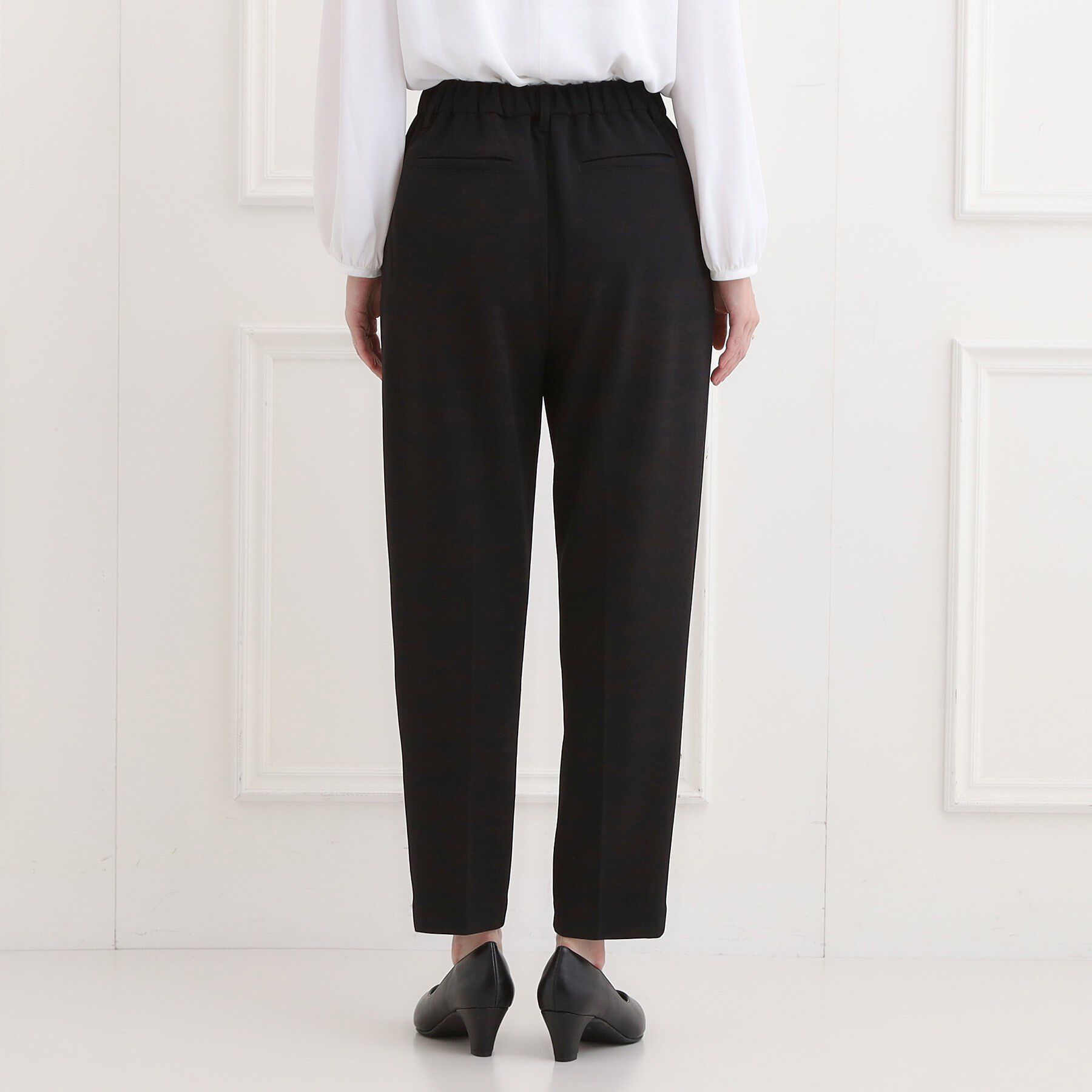 SHOO･LA･RUE「【洗濯機/イージーケア/ストレッチ】きちんと楽に。カットジョーゼットテーパードパンツ」|その他|
