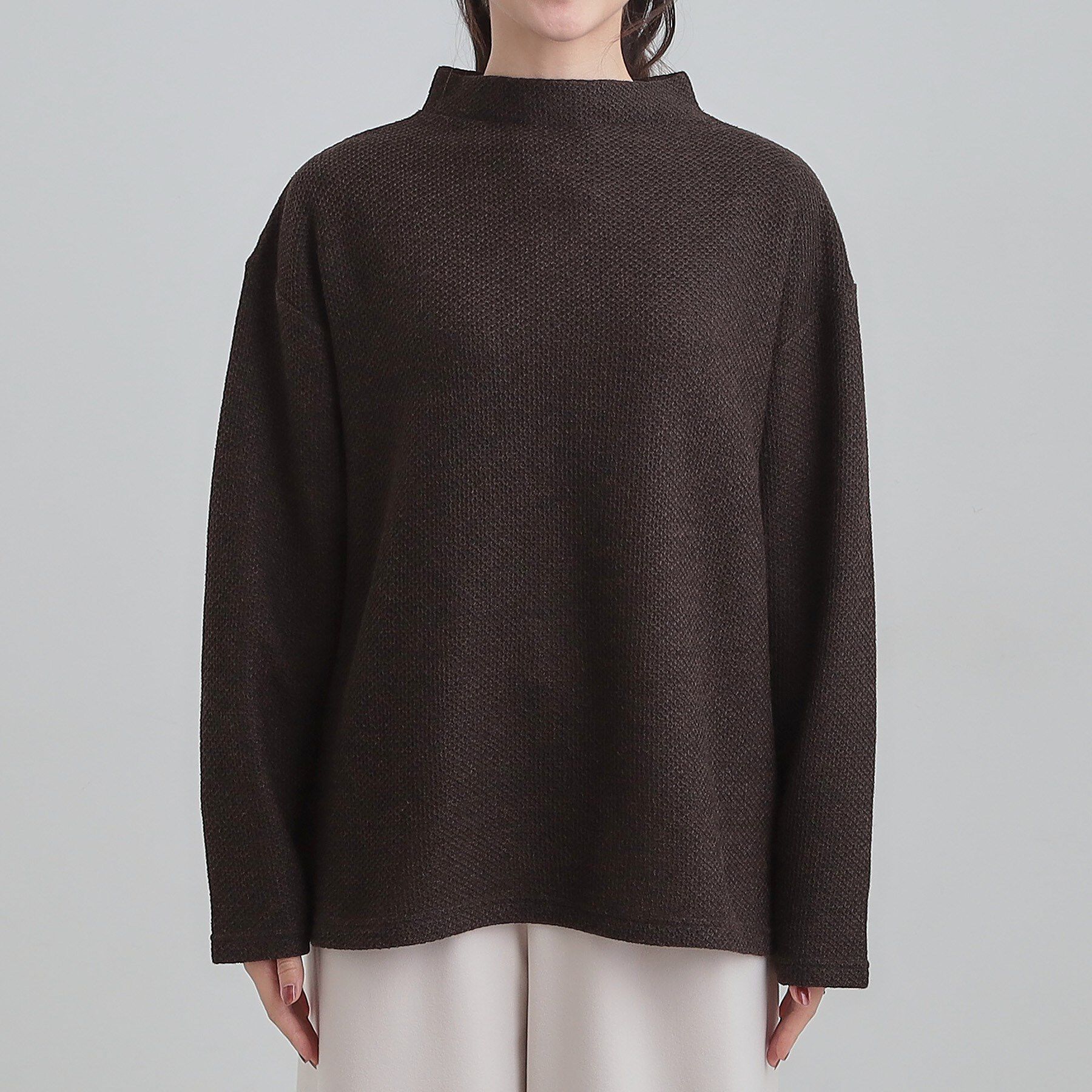 SHOO･LA･RUE「【あったか】モックネックニットソートップス」|Tシャツ・カットソー|