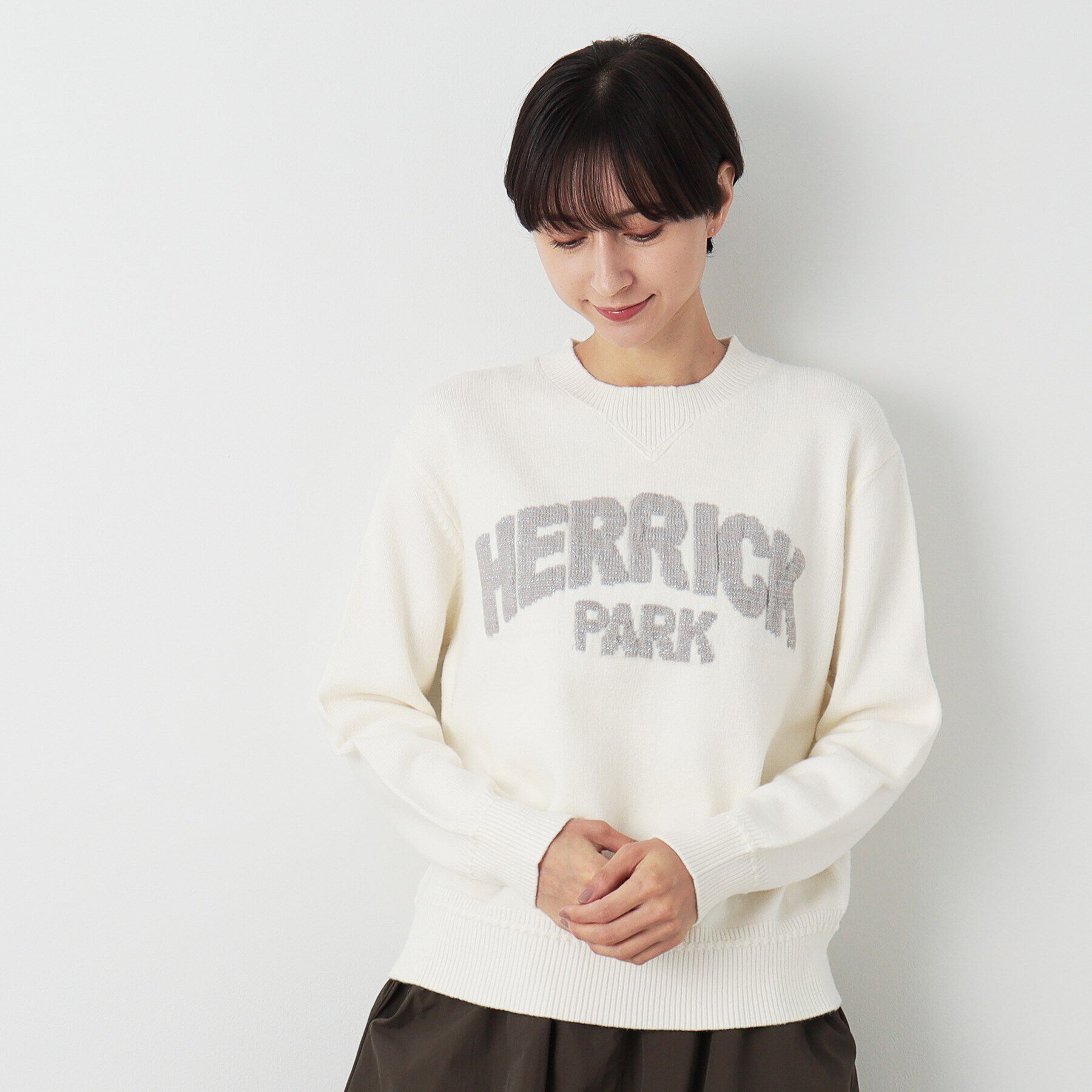 Dessin「【洗える】ラメロゴニット」|ニット・セーター|