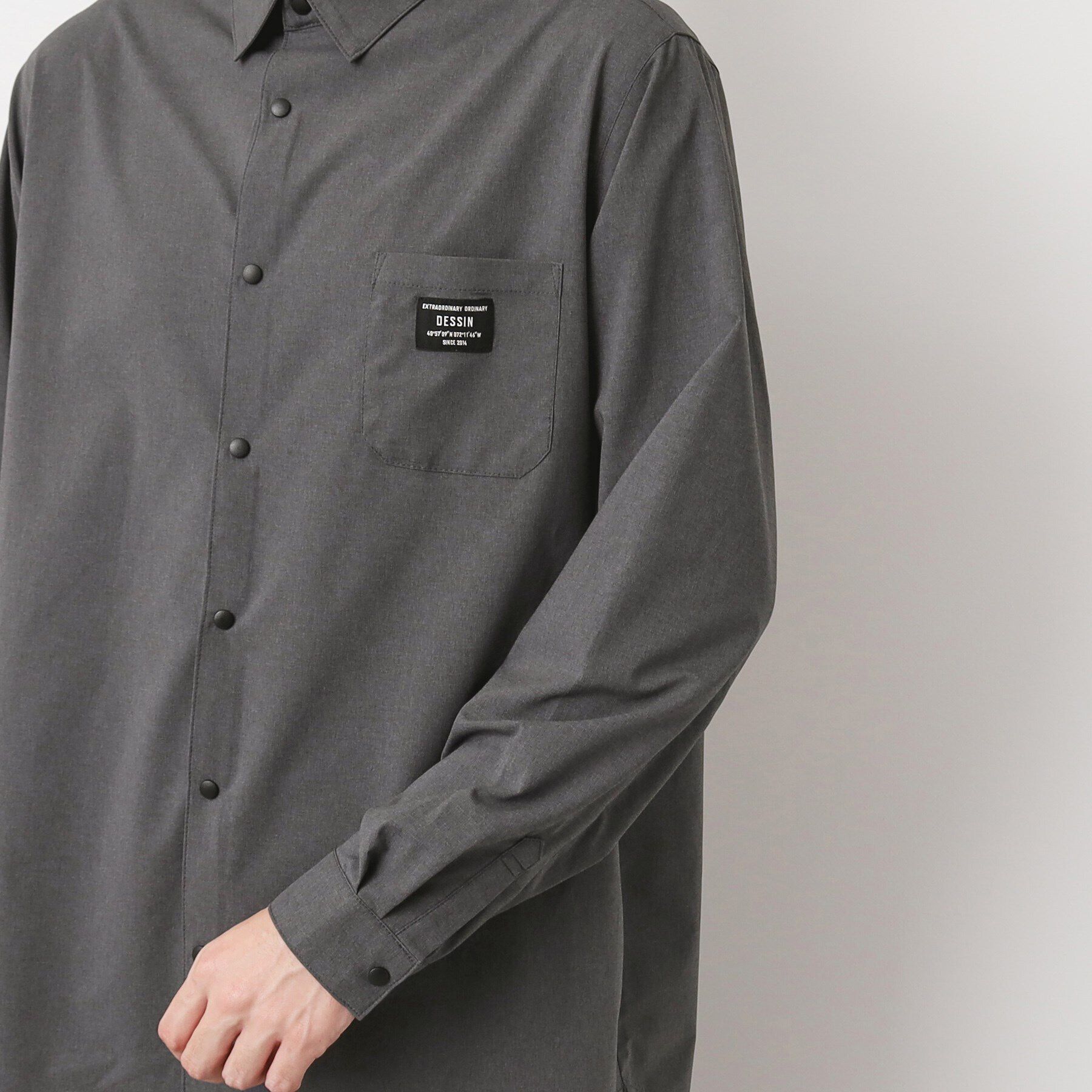 Dessin「【撥水素材】スナップボタンシャツ」|シャツ・ブラウス|