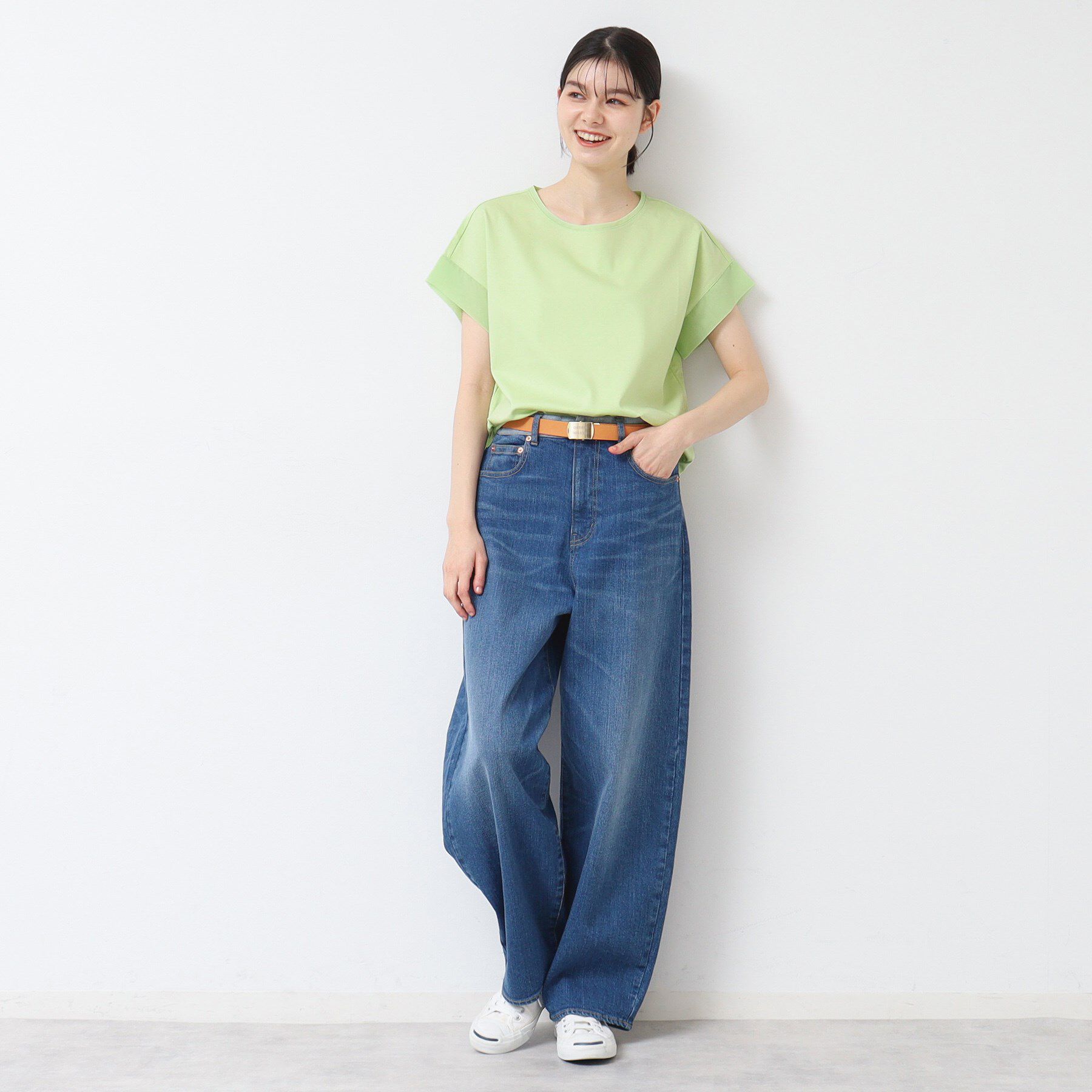 Dessin「【シリーズ累計8万枚！選べる5サイズ/6色展開/洗える】美光沢カットソー【オンにもオフにもちょうどい」|Tシャツ・カットソー|