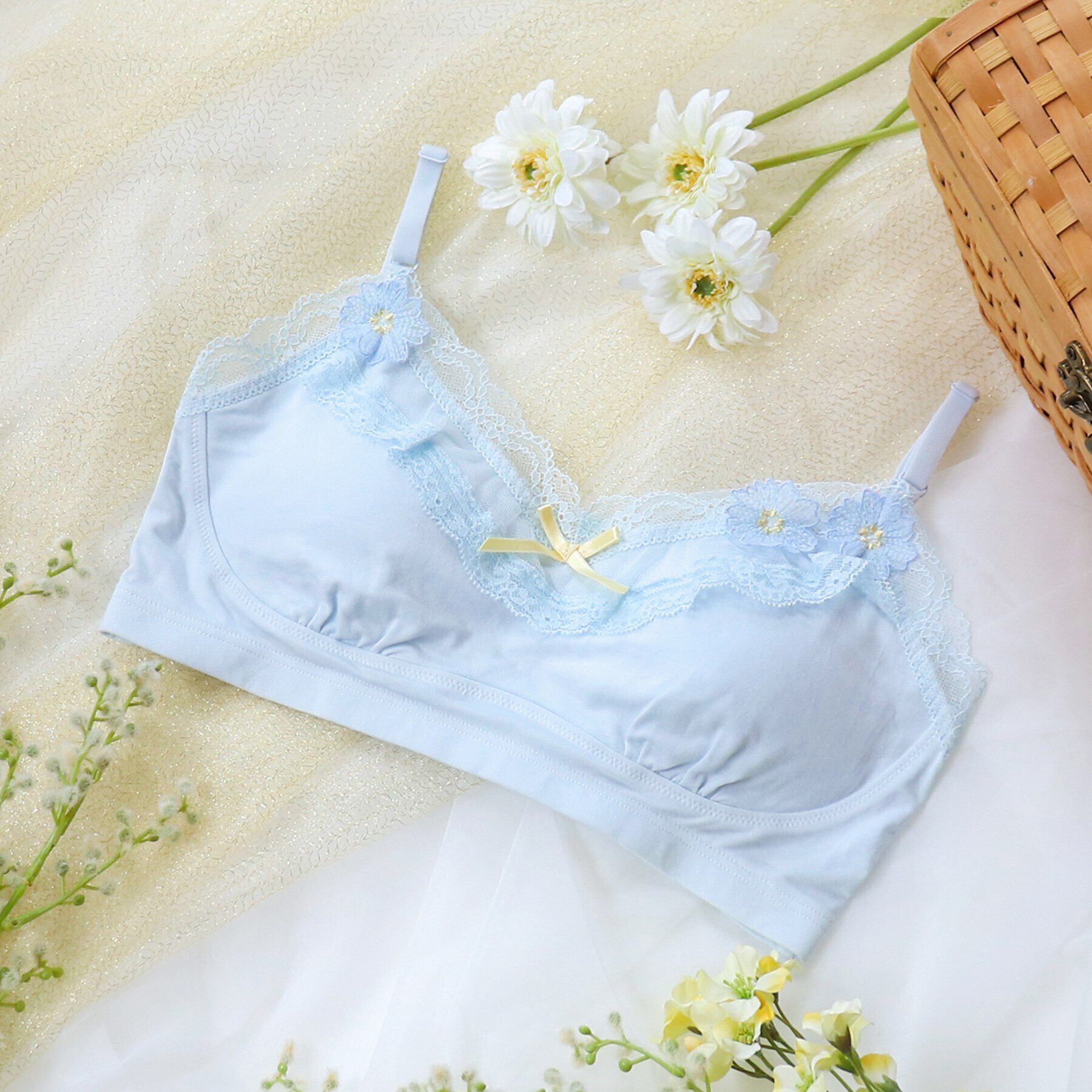 Risa Magli「パンナ おやすみブラ」|インナー|ブルー(090)