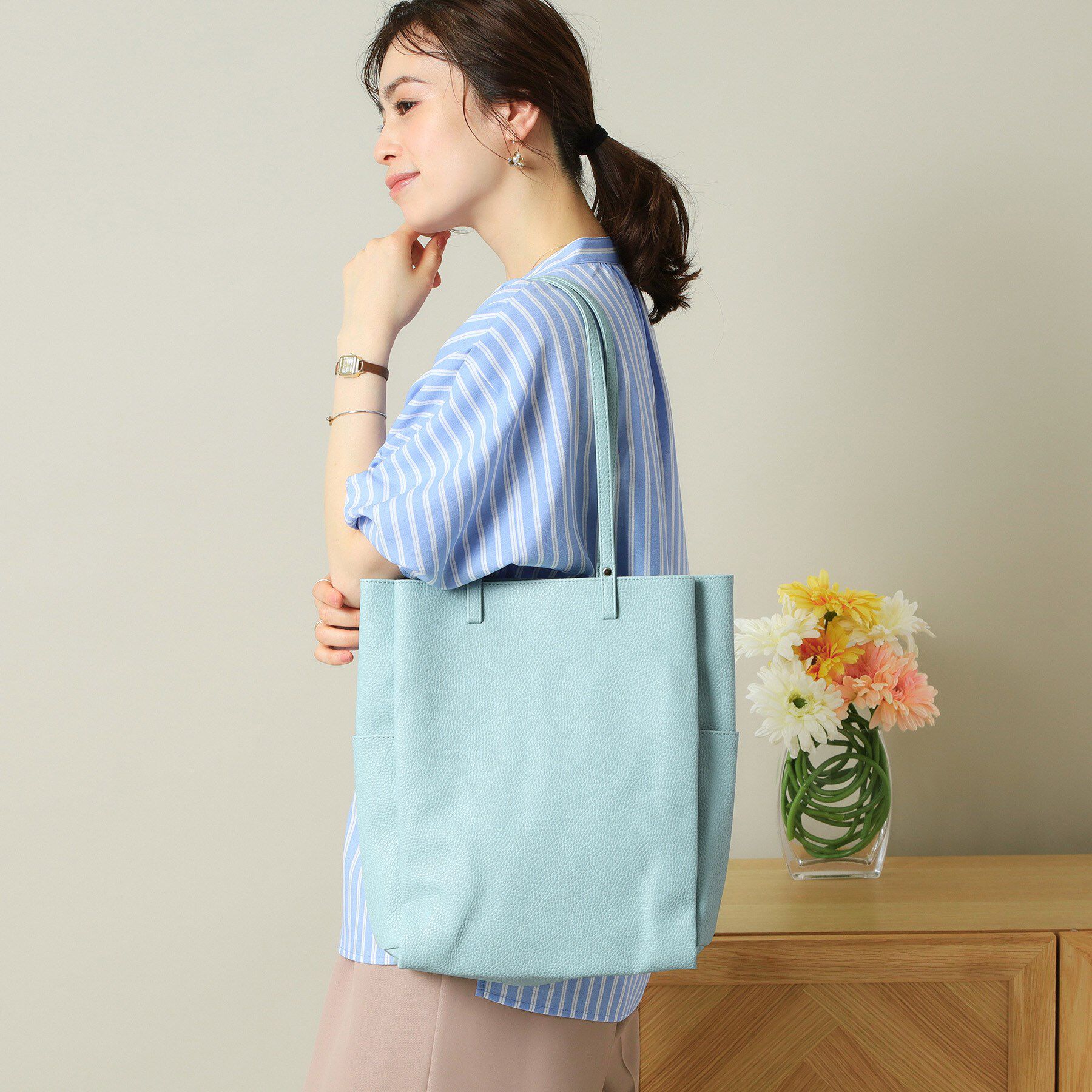 ITS&rsquo;DEMO「【A4対応】縦型三層トート」|トートバッグ|