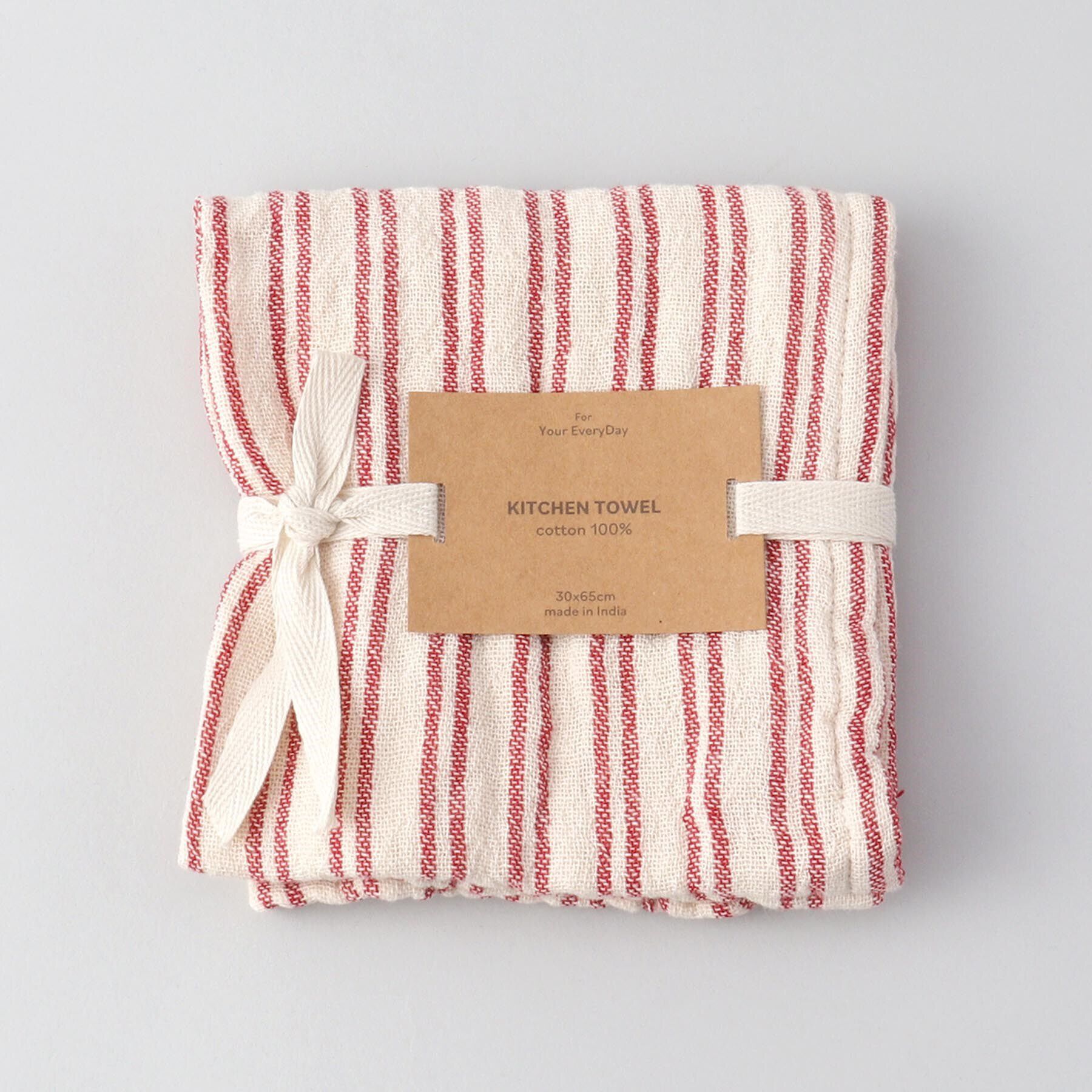 212 KITCHEN STORE「ストライプガーゼキッチンタオル RD」|食器・キッチングッズ|
