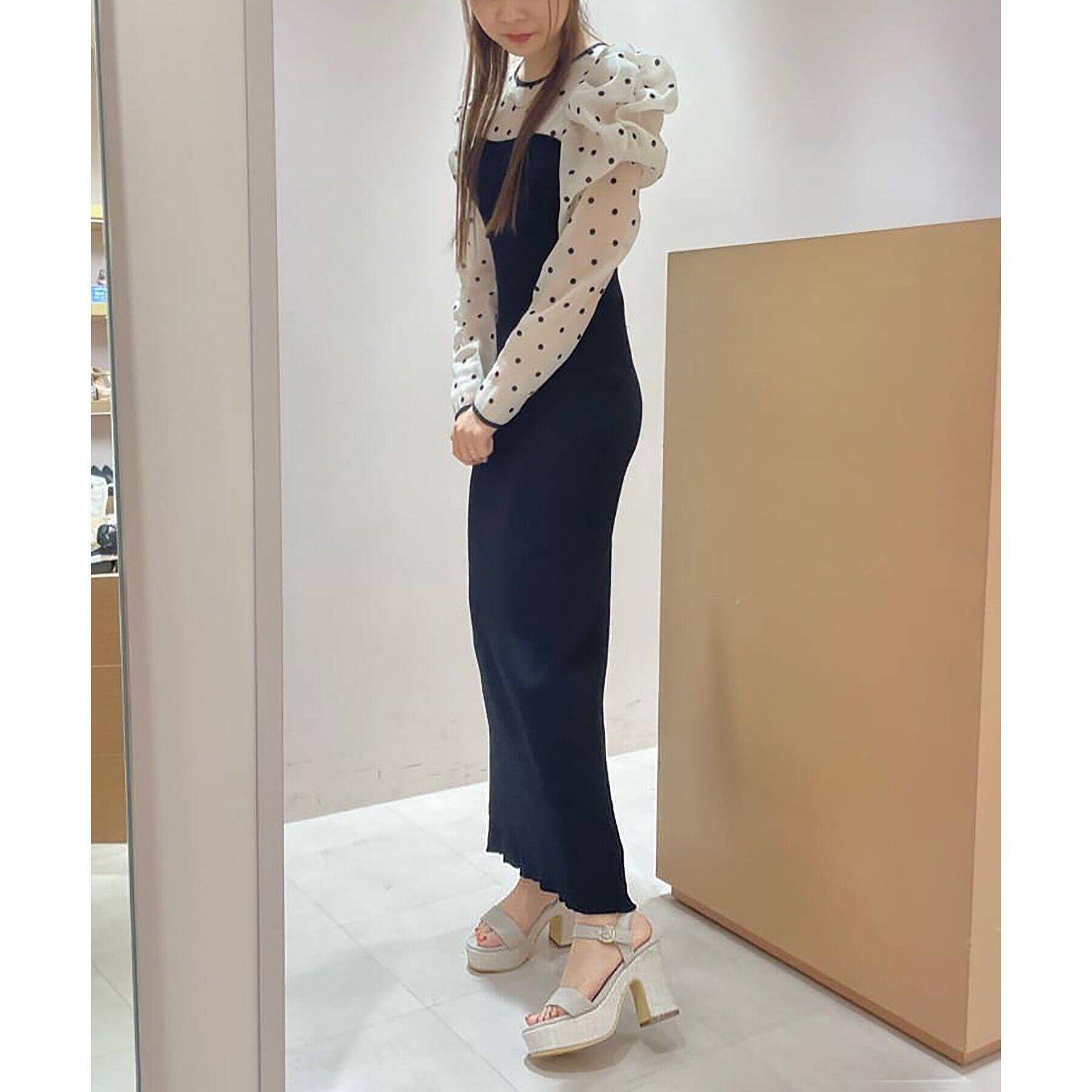 ESPERANZA「一体底ソフトスクエアトゥサンダル 24SS」|サンダル|