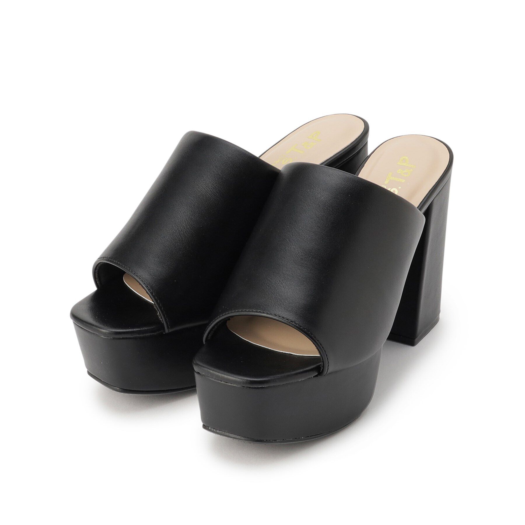 csT&P「厚底1枚甲サンダル」|サンダル|ブラック(019)