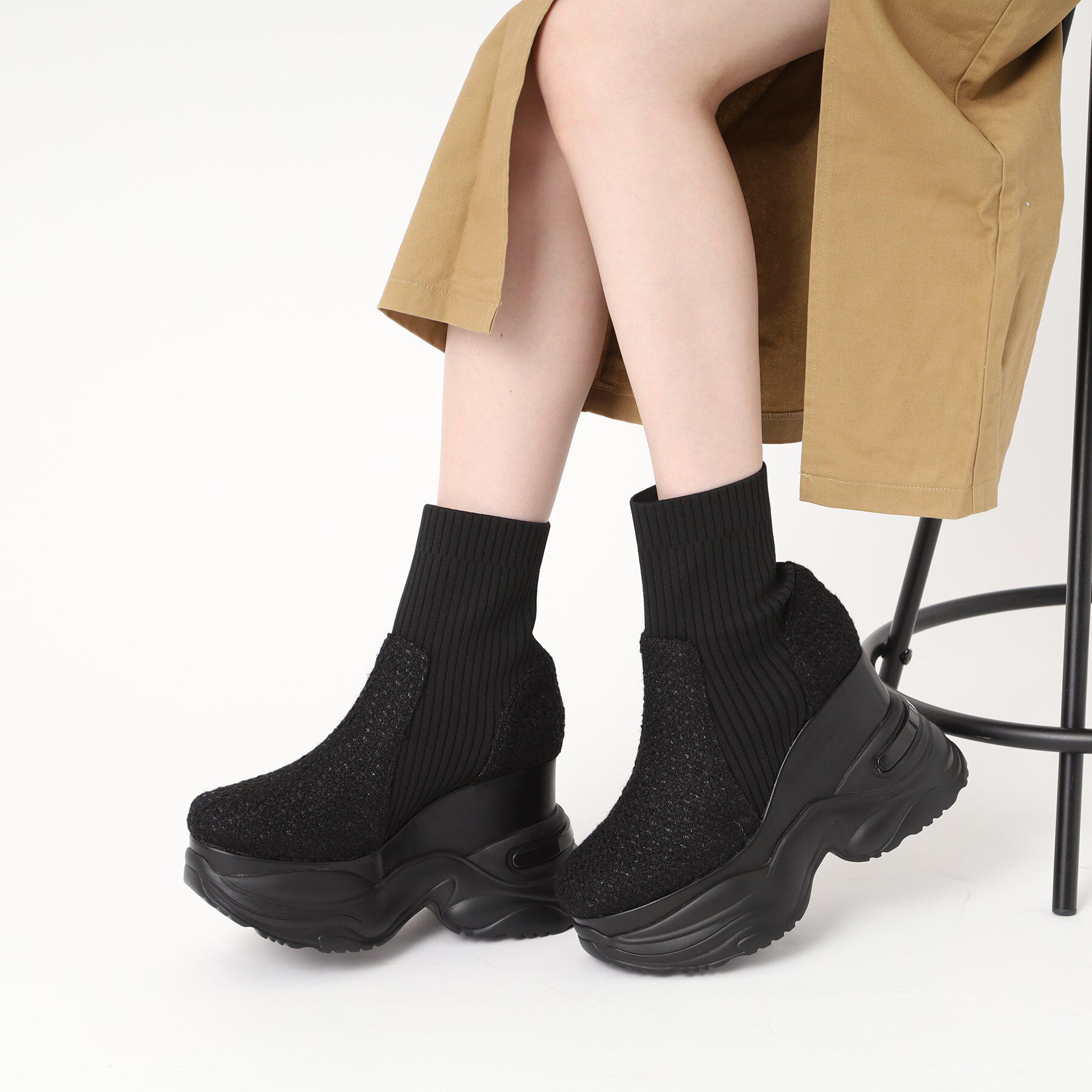 ESPERANZA「スニーカーソールニットショートブーツ」|ショートブーツ|