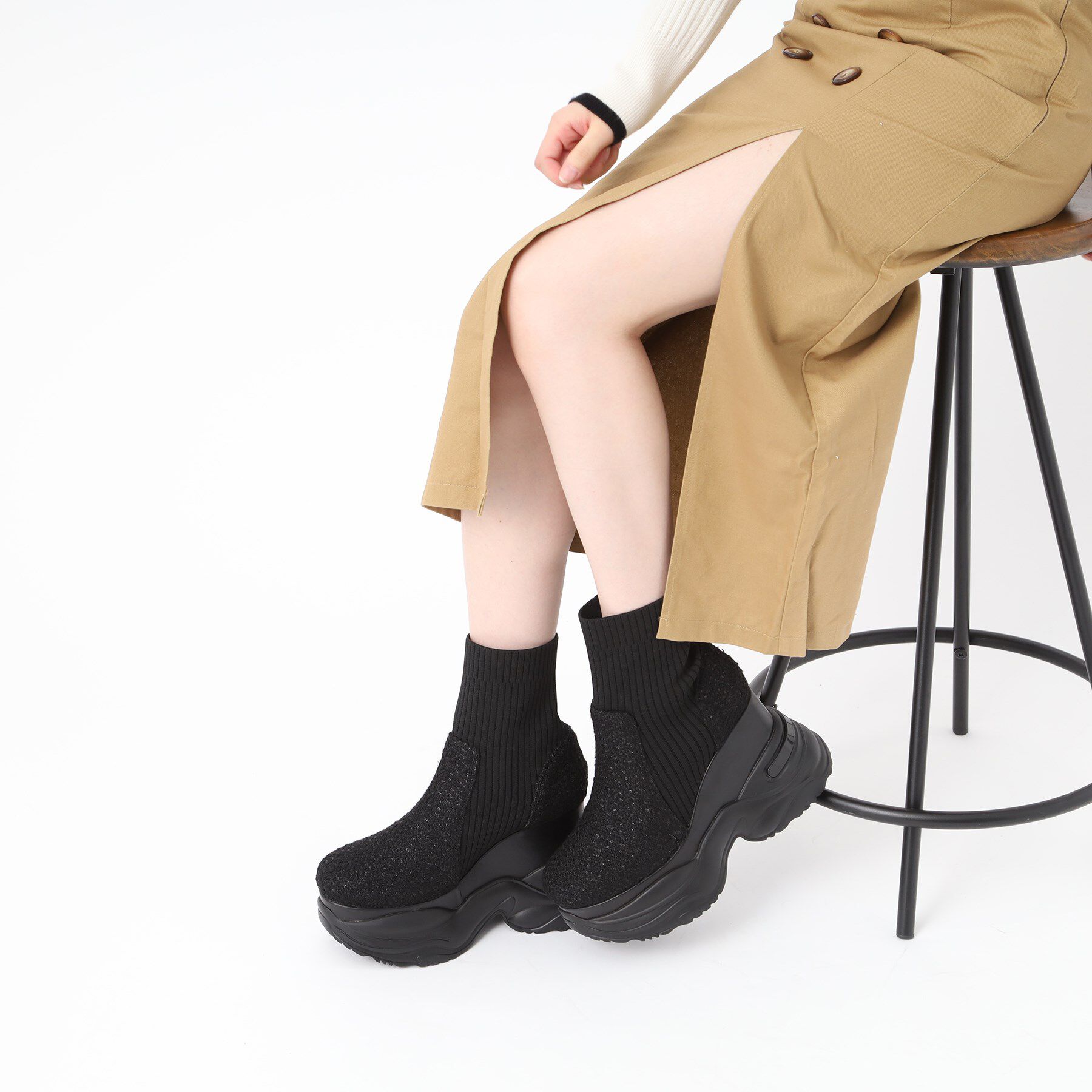 ESPERANZA「スニーカーソールニットショートブーツ」|ショートブーツ|