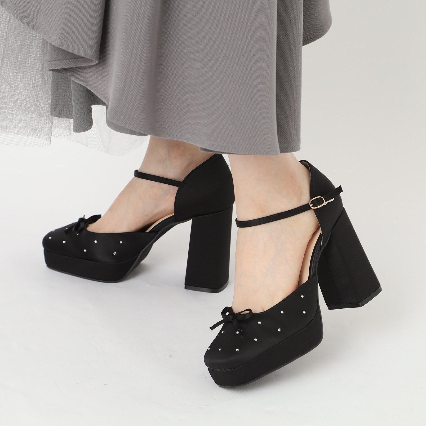 ESPERANZA「リボンサテンパンプス」|パンプス|