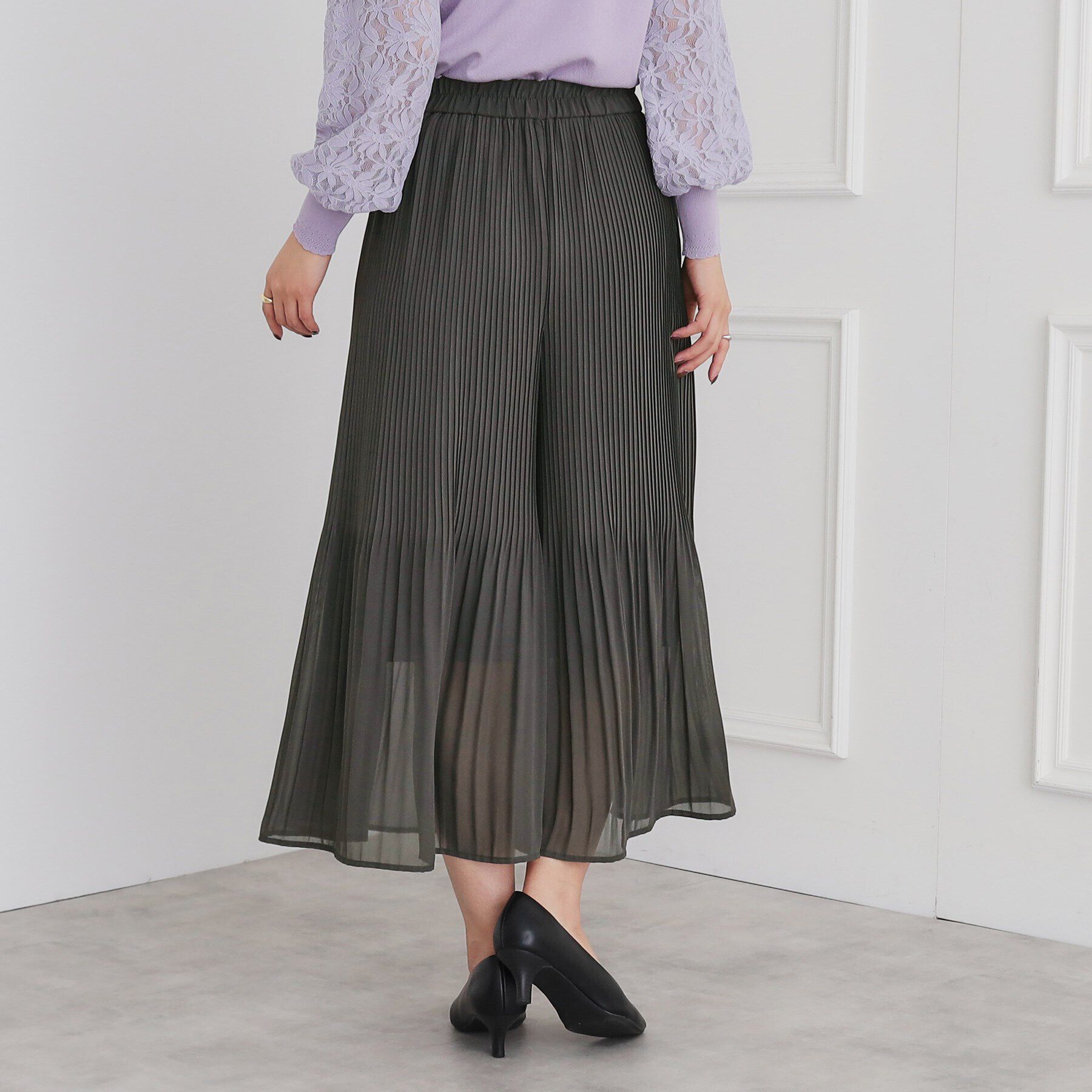 SunaUna「【セットアップ可／ウォッシャブル】プリーツワイドパンツ」|その他|