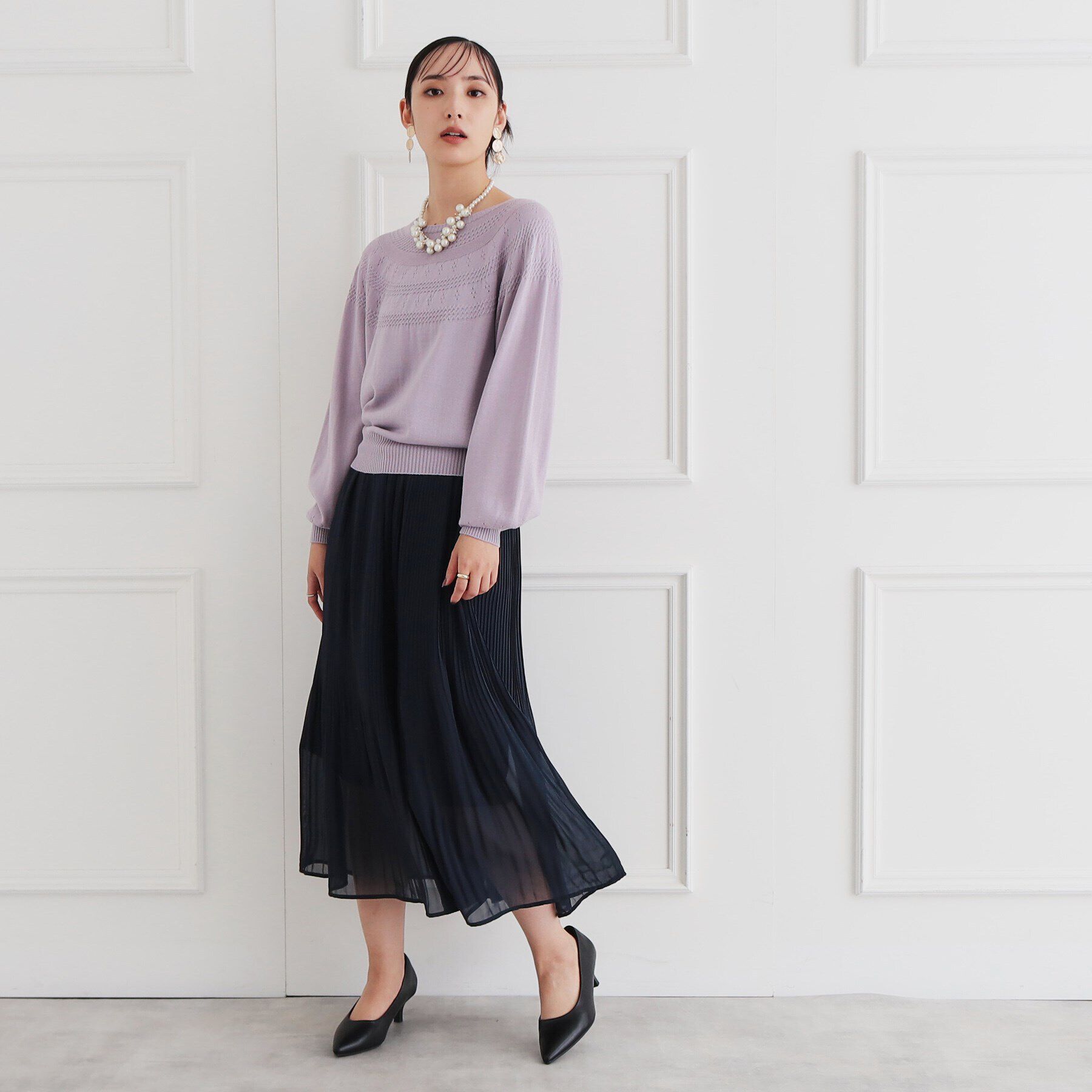 SunaUna「【セットアップ可／ウォッシャブル】プリーツワイドパンツ」|その他|