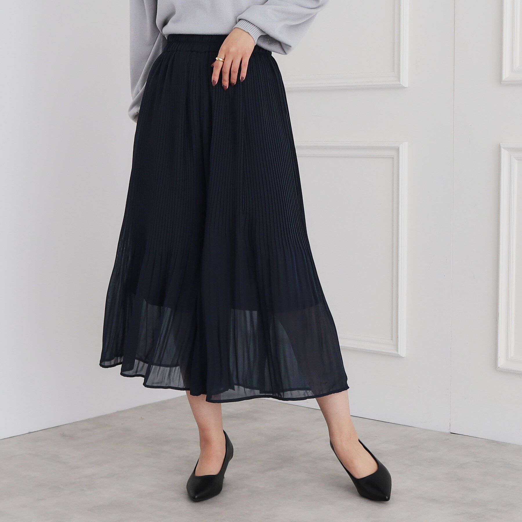 SunaUna「【セットアップ可／ウォッシャブル】プリーツワイドパンツ」|その他|ﾈｲﾋﾞｰ(094)