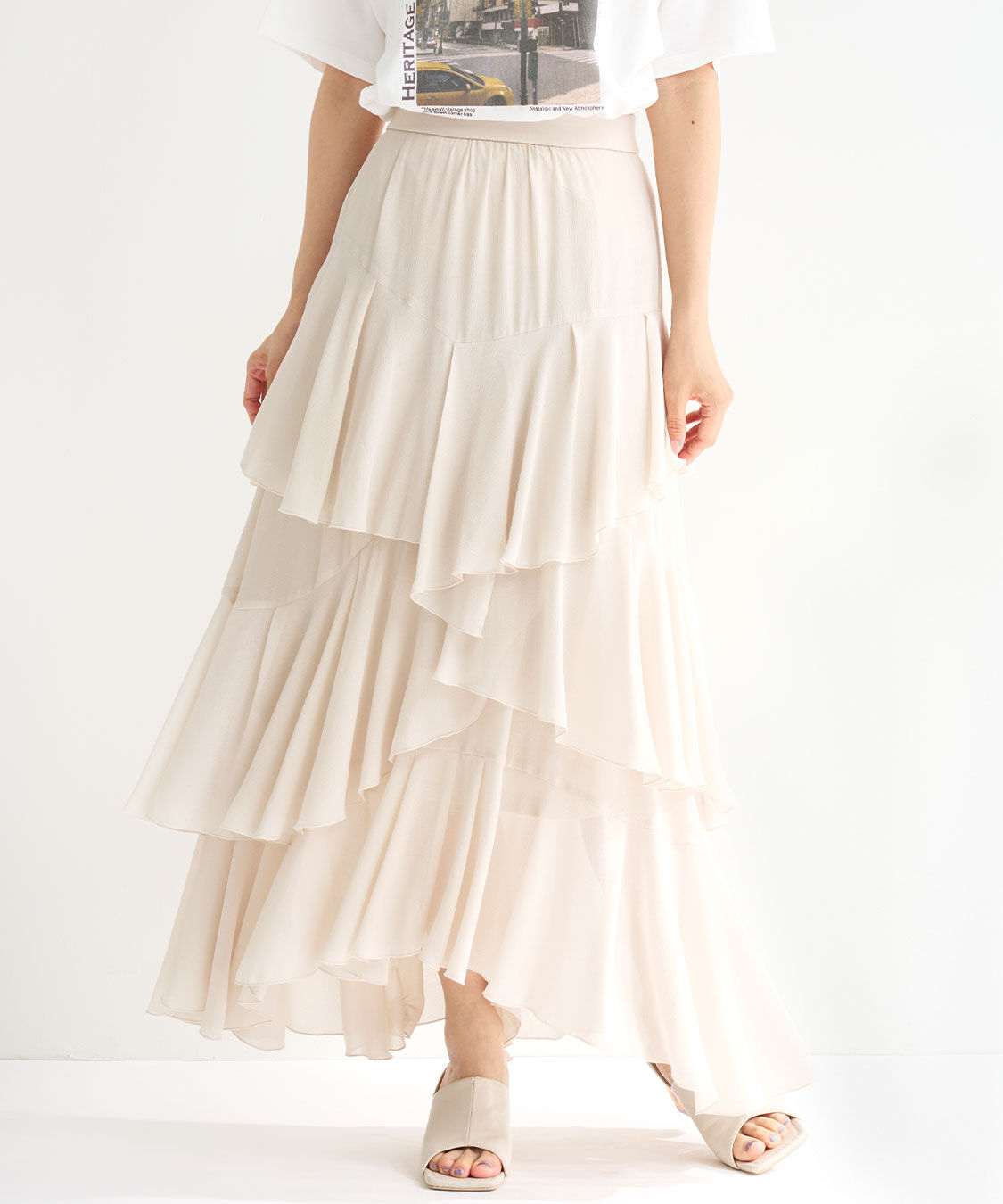 COCO DEAL「ティアードフリルスカート」|スカート|