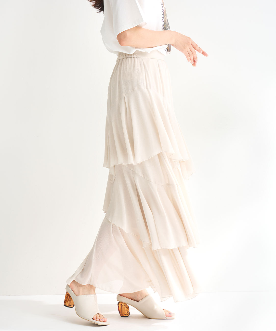 COCO DEAL「ティアードフリルスカート」|スカート|