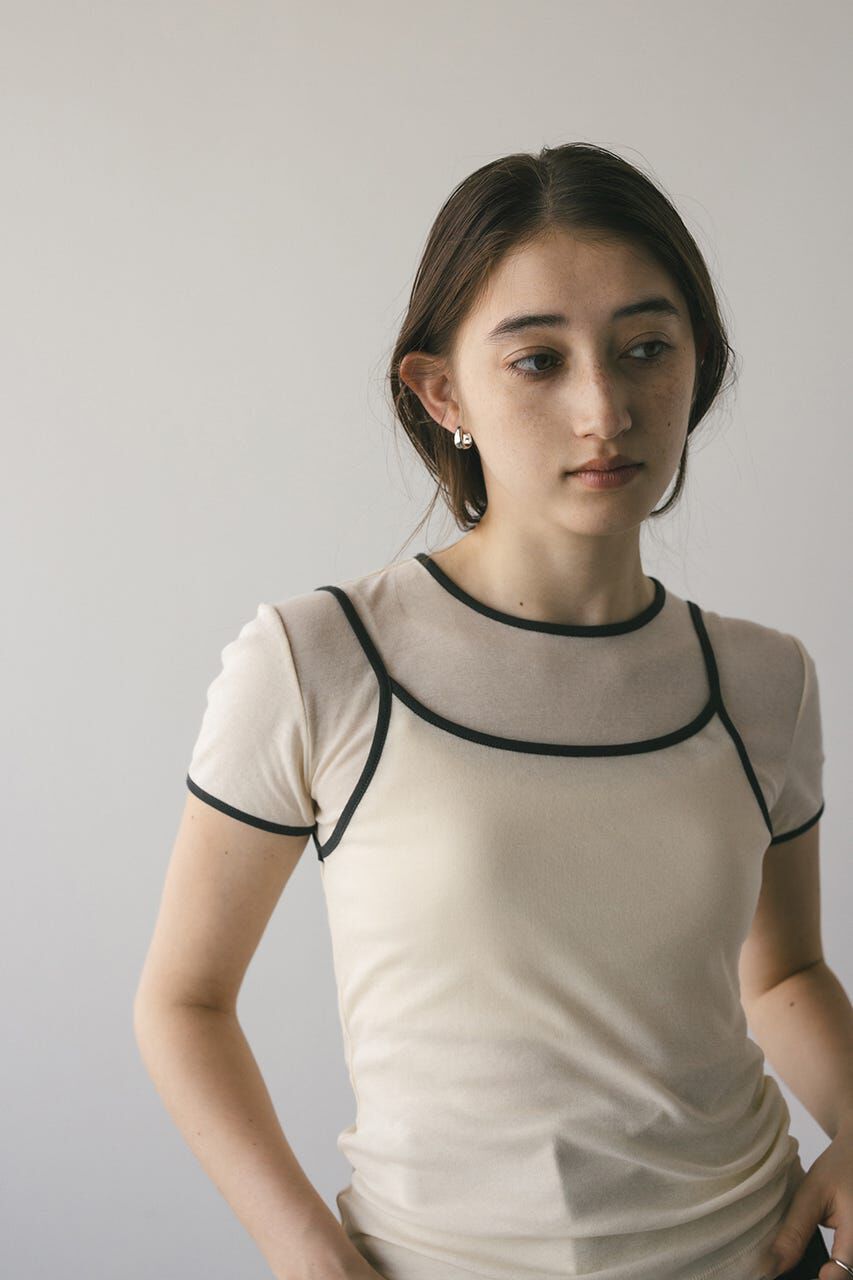 STYLEMIXER「バイカラーキャミセットトップ」|Tシャツ・カットソー|