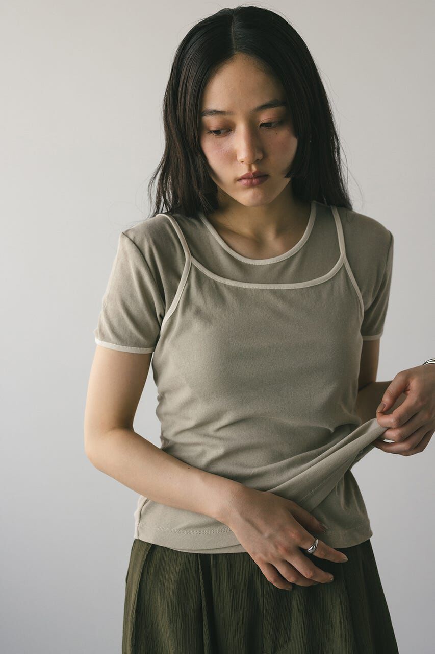 STYLEMIXER「バイカラーキャミセットトップ」|Tシャツ・カットソー|