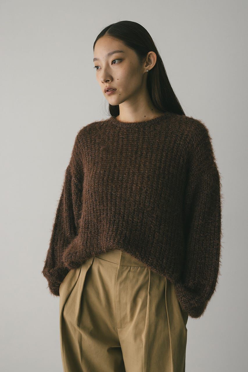 STYLEMIXER「ミックスヘアリーボリュームニット」|ニット・セーター|BRN