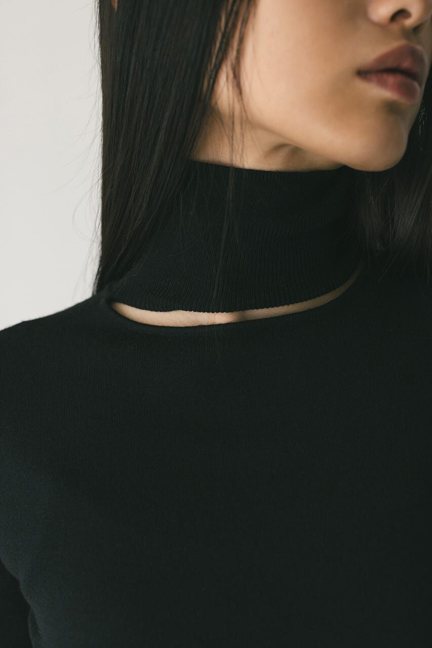 STYLEMIXER「2WAYウォッシャブルハイネックオープンニット」|ニット・セーター|