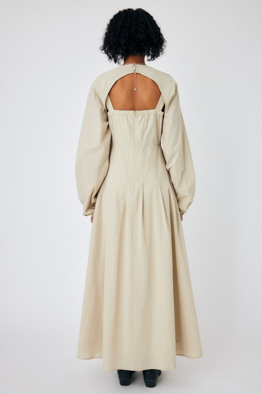 MOUSSY「OPEN NECK TUCK DRESS」|ワンピース|