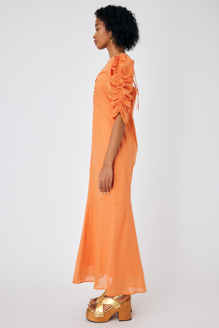 MOUSSY「GATHER SLEEVE ドレス」|ワンピース|