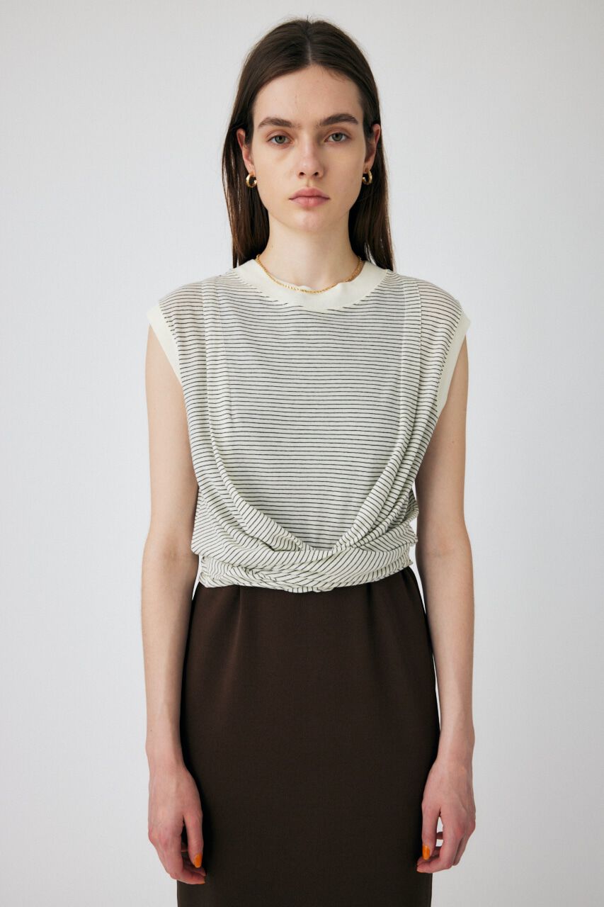 MOUSSY「BACK TIE SLEEVELESS トップス」|タンクトップ|