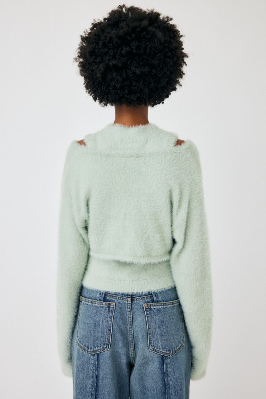 MOUSSY「SHAGGY KNIT ボレロ＆タンク」|ニット・セーター|