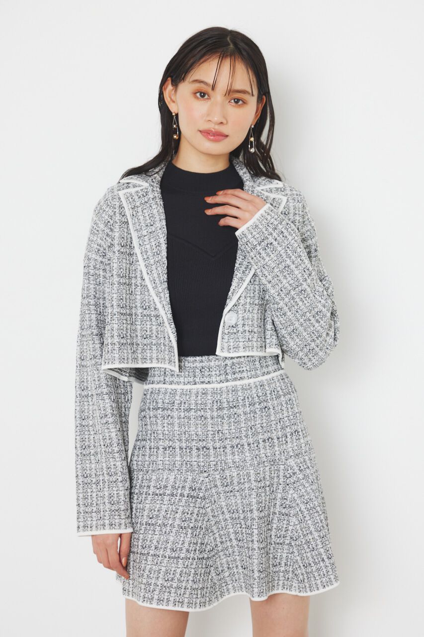 rienda「knitツイードマーメイドHW ミニSK」|スカート|