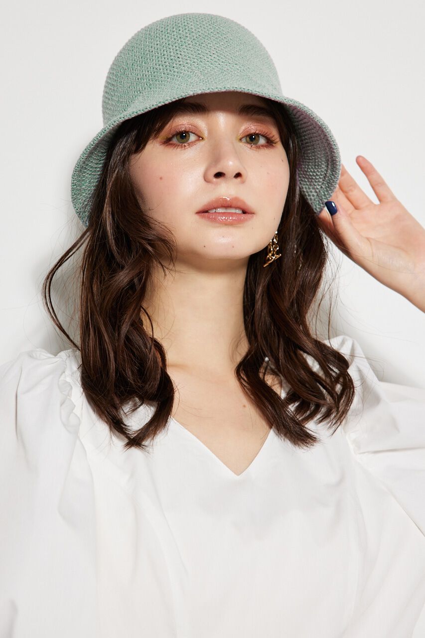 rienda「ニットメッシュバケットハット」|その他|GRN