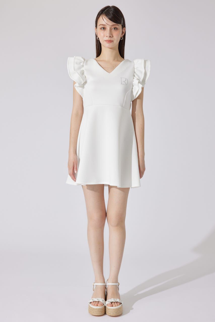 rienda「RDショルダーフリルカットミニワンピース」|ワンピース|