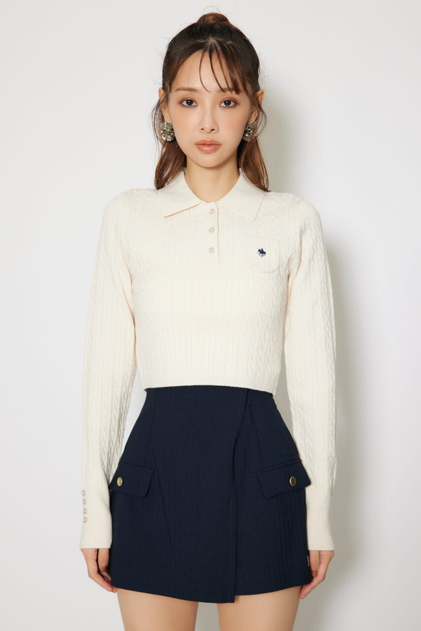 rienda「ケーブルニットトップス」|ニット・セーター|